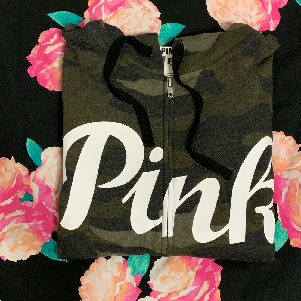 VS PINK camo hoodie